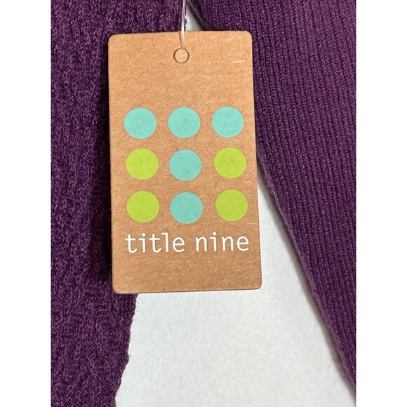 Title Nine Women's Textured Knit Long Sleeve Top in Purple - Sz M - NWT - Picture 3 of 7